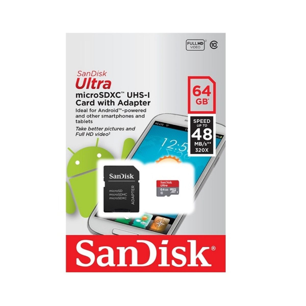 SANDISK - Memoria Micro Sd 64gb 320x Sandisk Ultra