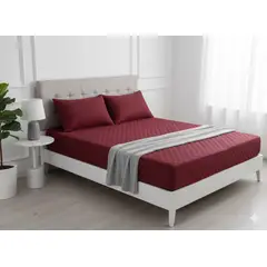 GENERICO - TOPPER CUBRECOLCHON IMPERMEABLE 1.5 PLAZA UNICOLOR CON 1 FUNDA