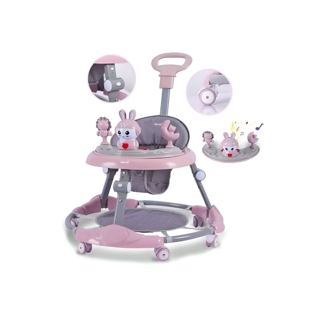 GENERICO - Andador plegable para bebés con ruedas y sonido