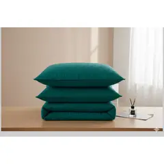 GENERICO - TOPPER CUBRECOLCHON IMPERMEABLE 1.5 PLAZA TURQUESA CON 1 FUNDA