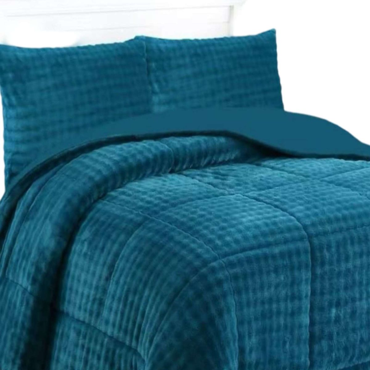 GENERICO - CUBRECAMA RELIEVE CON CHIPORRO 2 PLAZA TURQUESA