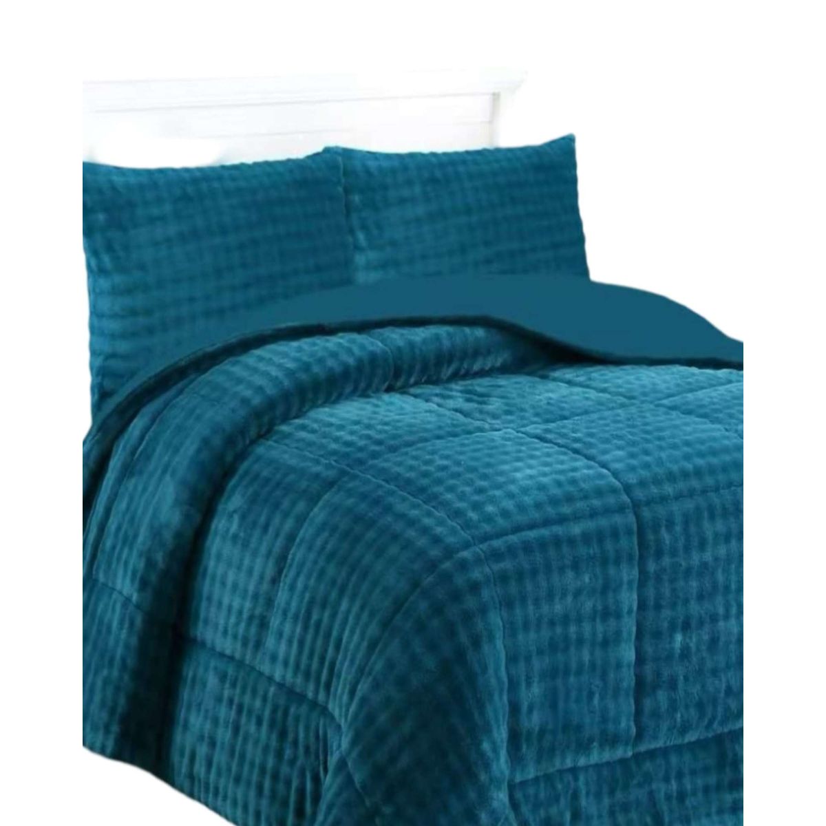 GENERICO - CUBRECAMA RELIEVE CON CHIPORRO 2 PLAZA TURQUESA