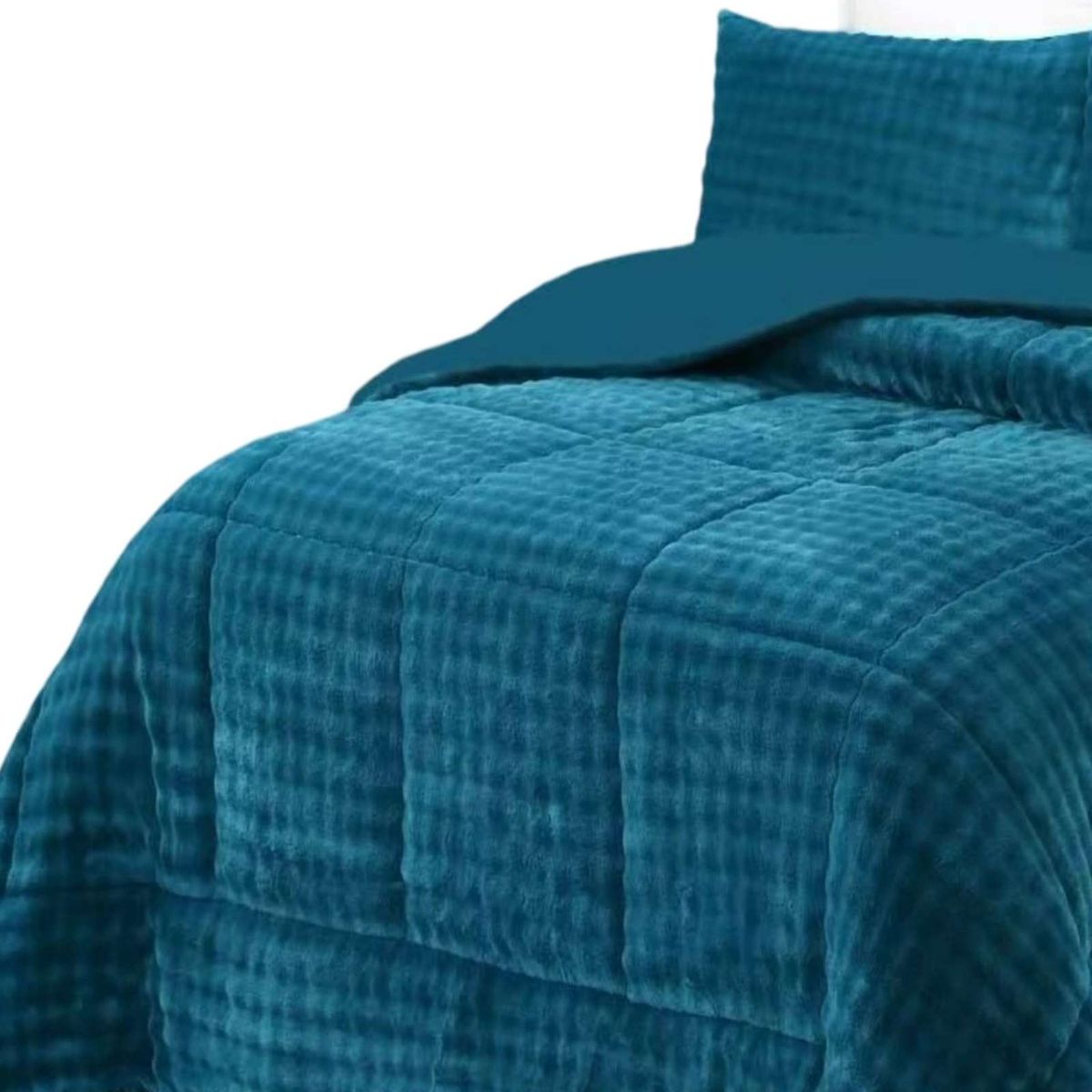 GENERICO - CUBRECAMA RELIEVE CON CHIPORRO 2 PLAZA TURQUESA