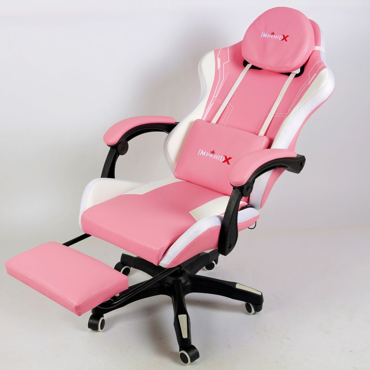 GENERICO - Silla Gamer con Musica + Luces RGB + Masajeador + Reposapies + Parlantes + Bluetooth