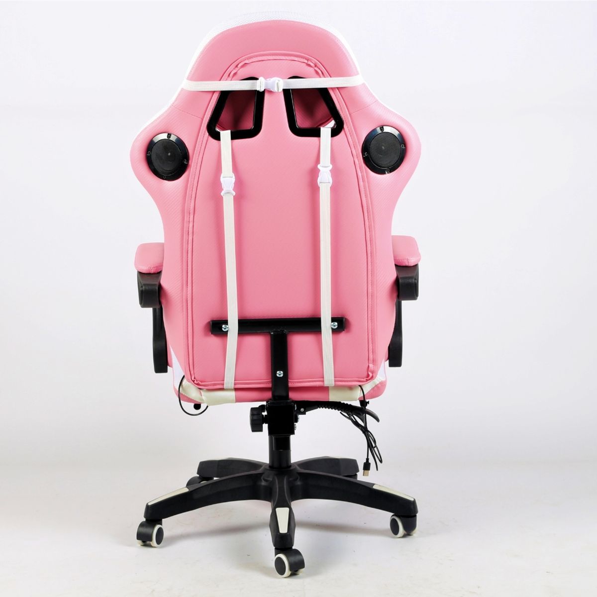 GENERICO - Silla Gamer con Musica + Luces RGB + Masajeador + Reposapies + Parlantes + Bluetooth