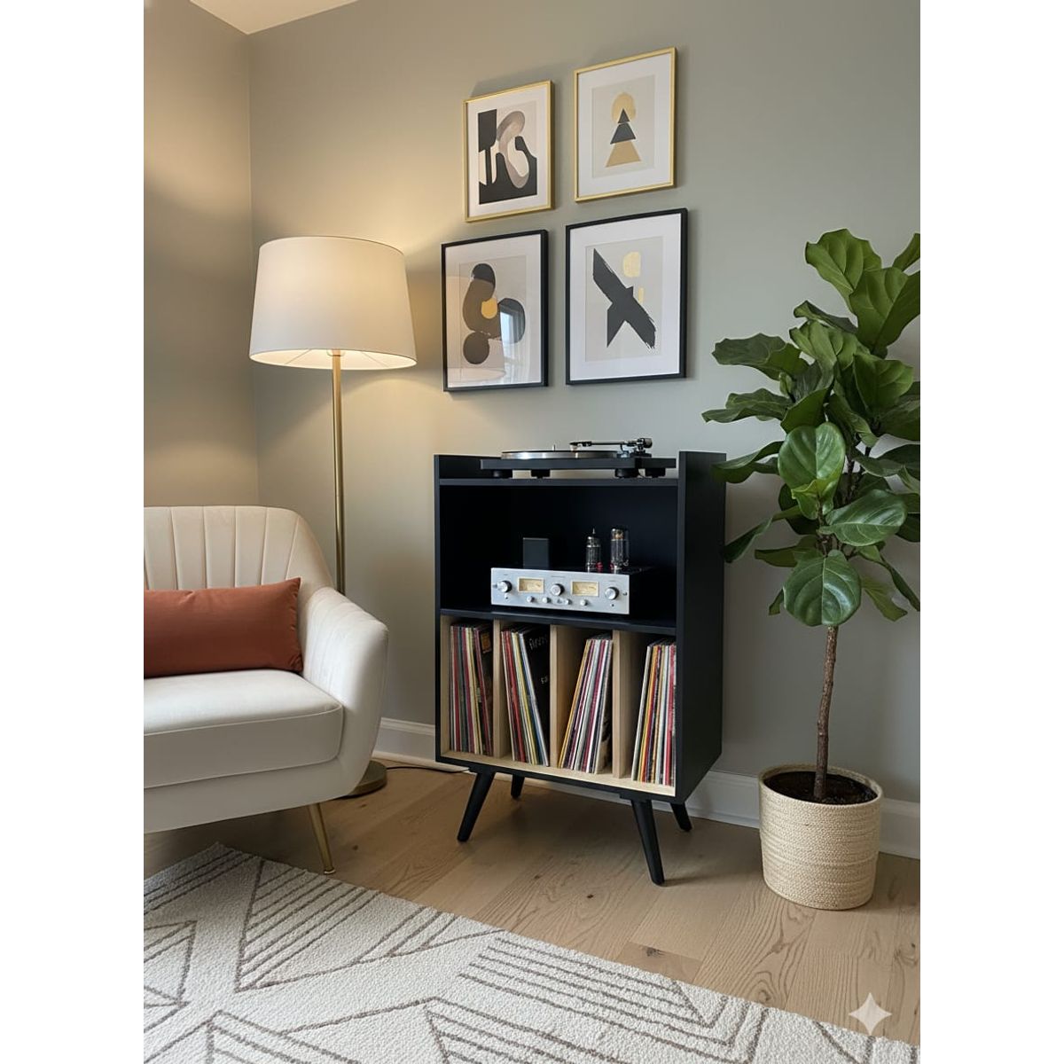 GENERICO - Mueble Rack para vinilos de 60 cm x 40cm x 91 cm