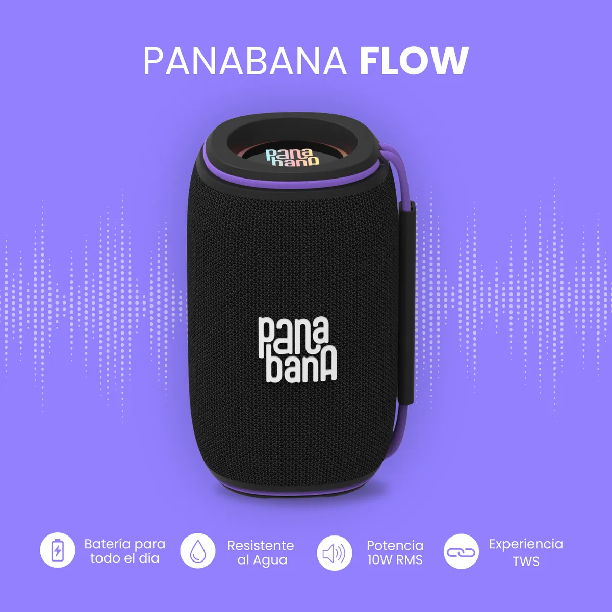 GENERICO - Parlante Bluetooth Panabana Flow 10W BSP1085