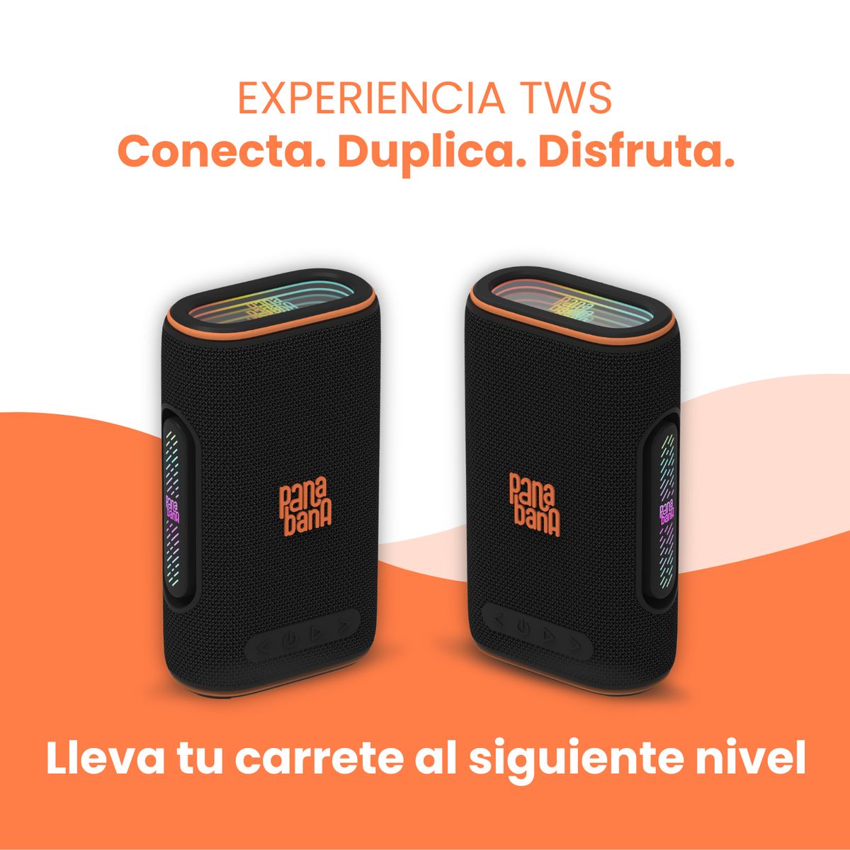 GENERICO - Pack 2x - Parlantes Bluetooth Panabana Onda 20w