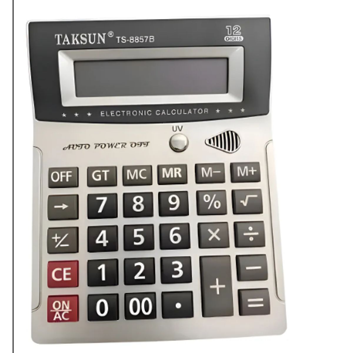 GENERICO - Calculadora De Escritorio 12 Dígitos Taksun Ts-8857b Color Gris