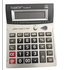 GENERICO - Calculadora De Escritorio 12 Dígitos Taksun Ts-8857b Color Gris