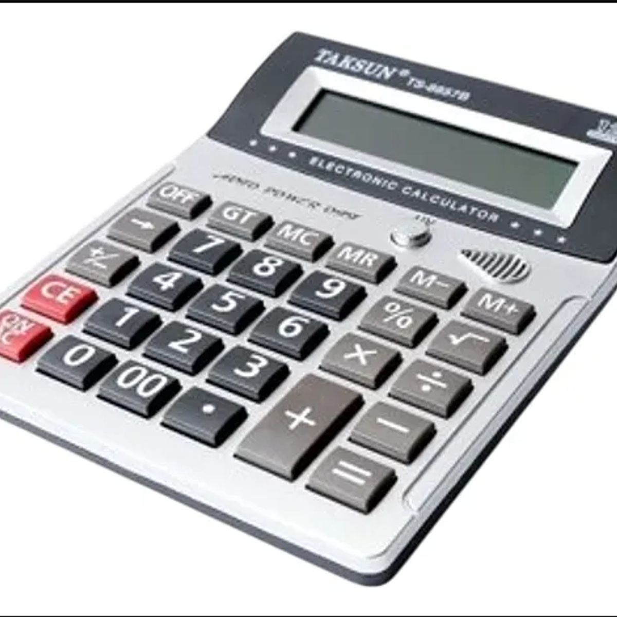 GENERICO - Calculadora De Escritorio 12 Dígitos Taksun Ts-8857b Color Gris