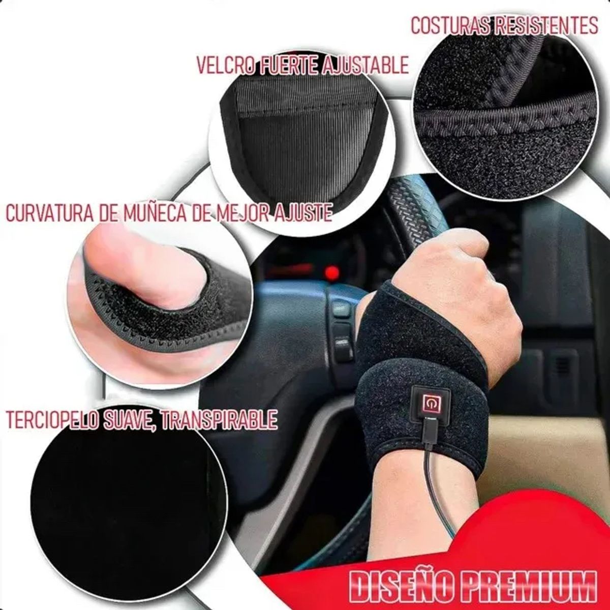 MOVI - Muñequera Terapéutica 3 Niveles de Calor– Alivio articular instantáneo