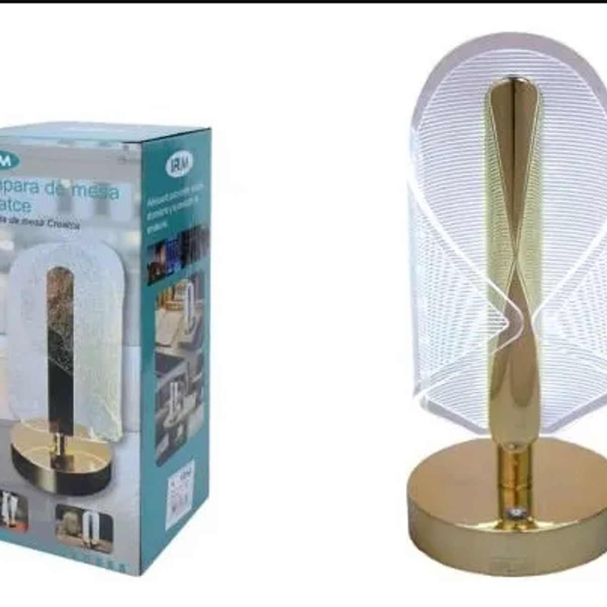 GENERICO - Lámpara De Mesa Decorativa Sofisticada De Lujo Usb Acrílico