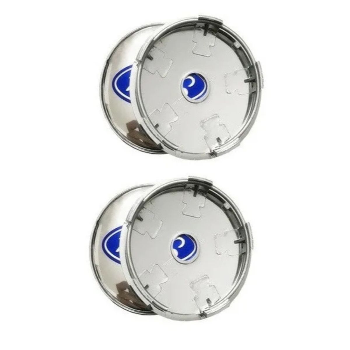 GENERICO - 4 Tapa Centro Llanta Compatible con Ford 60mm Plateado