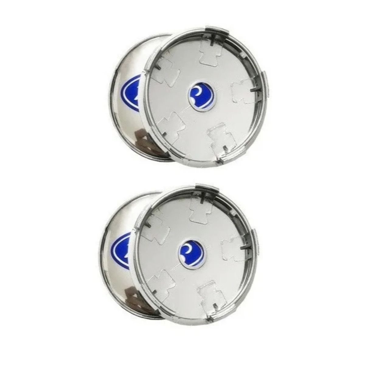 GENERICO - 4 Tapa Centro Llanta Compatible con Ford 60mm Plateado