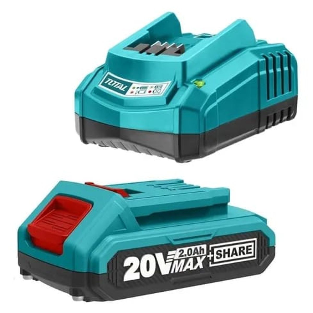 TOTAL - Kit Motosierra  Tijera De Podar  2bat 2ah Jardin 20v Total