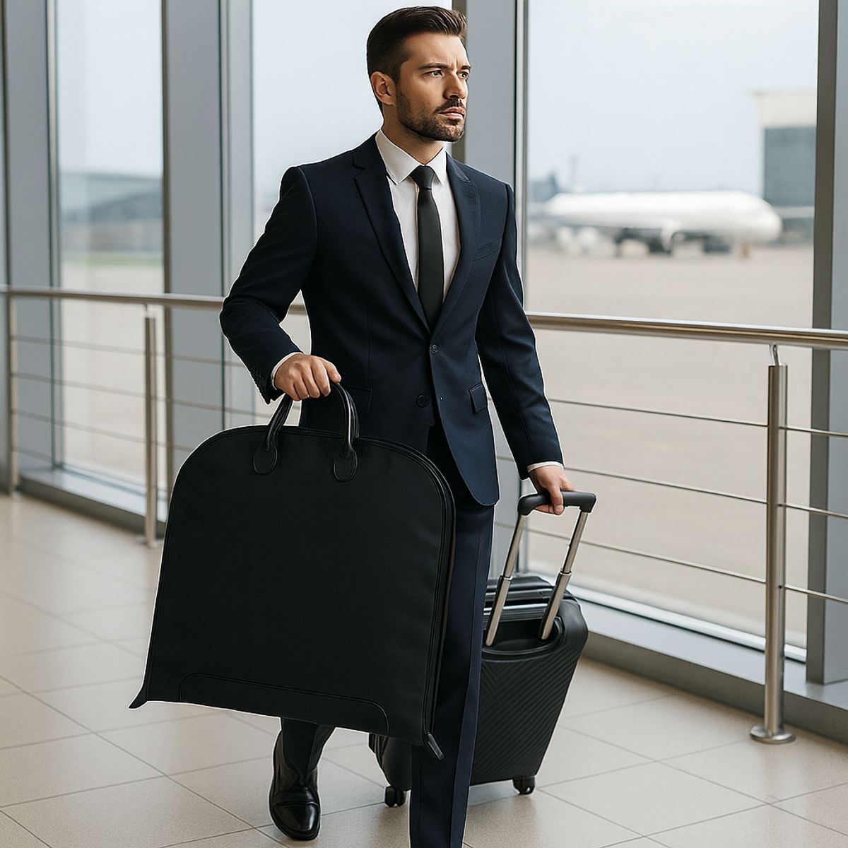 ITERLEVE - Bolsa Portatraje Oxford Impermeable Plegable 100x60 Cm