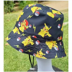 EL ESPACIO DE TOMMY - Gorro infantil Bucket Hat diseño animado negro