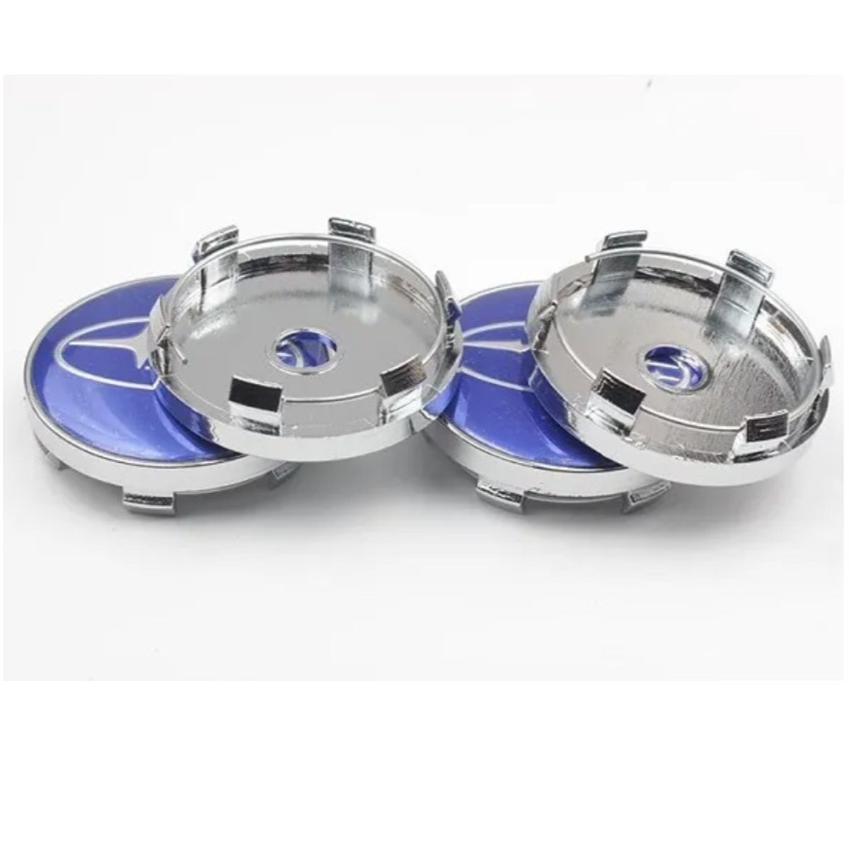 GENERICO - 4 Tapas Centro de Llanta para Subaru 60mm Azul