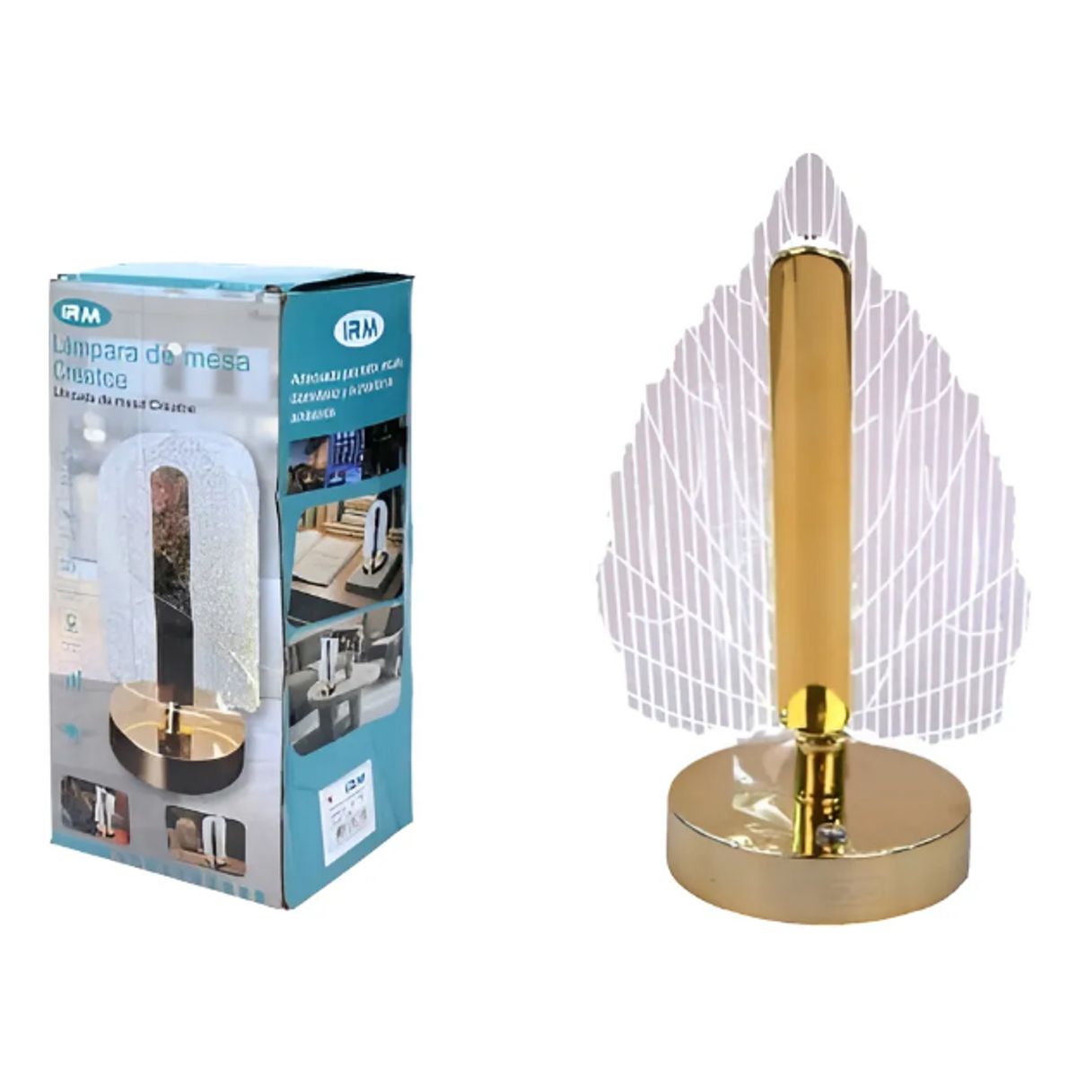 GENERICO - Lámpara De Mesa Decorativa Usb Acrílico Con Forma De Hoja