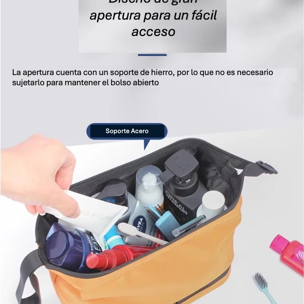 ITERLEVE - Neceser Viaje Impermeable Gran Capacidad Espacio Seco Húmedo y Cierre