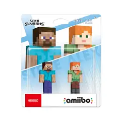 NINTENDO - Amiibo Steve y Alex Minecraft Super Smash Bros