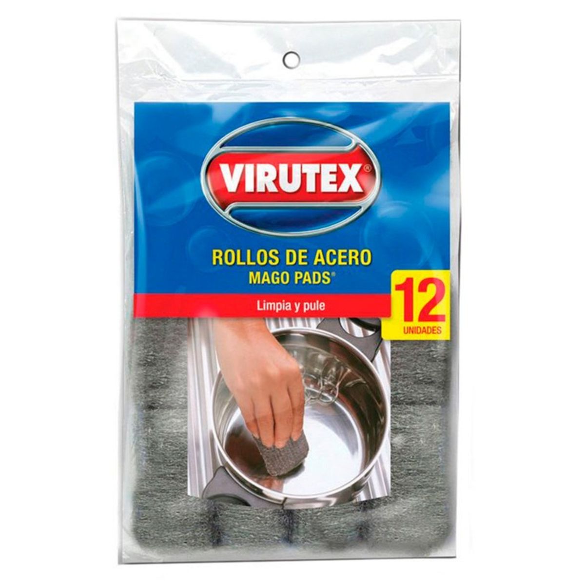 VIRUTEX - PACK X 4 ROLLOS DE ACERO 12 UND  MAGO PADS  VIRUTEX
