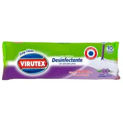 VIRUTEX - PACK X 4 PAÑO MULTIUSO DESINFECTANTE CON OJAL LAVANDA