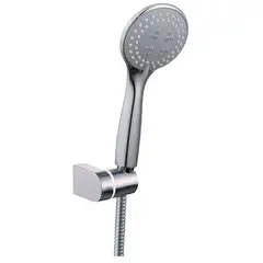 NIBSA - Juego de Ducha Bruma Cromado Ducha teléfono con Flexible y Base