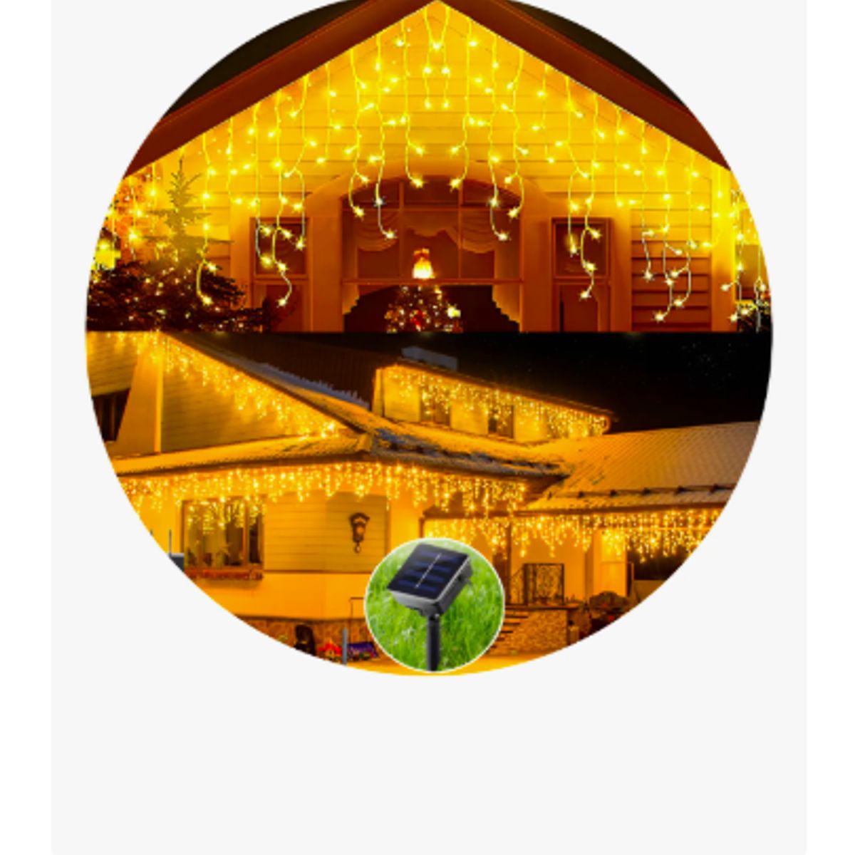 GENERICO - Luces Cascada Navideñas Solar 300 Led 7mts Luces Cálido