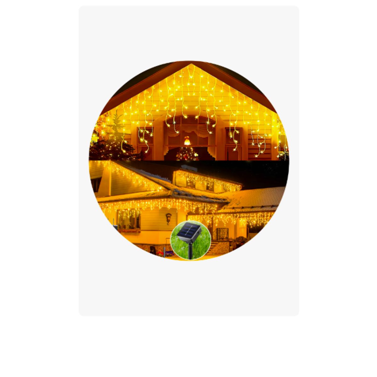 GENERICO - Luces Cascada Navideñas Solar 300 Led 7mts Luces Cálido