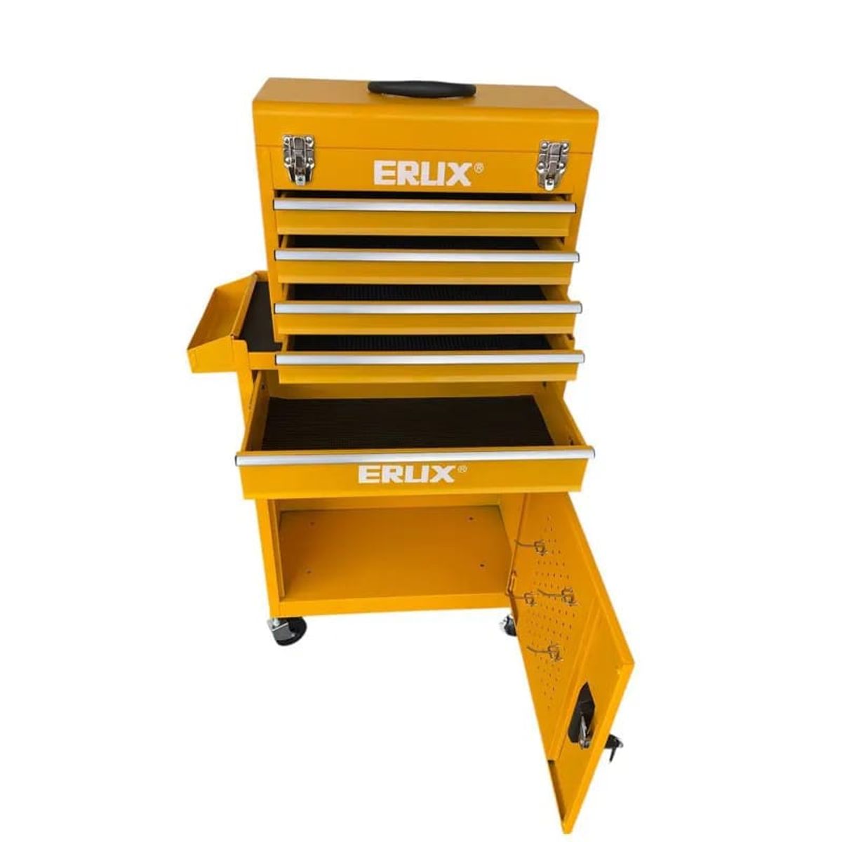 ALTERNATIVE - Gabinete Metálico Caja Porta Herramientas Con Ruedas Amarillo