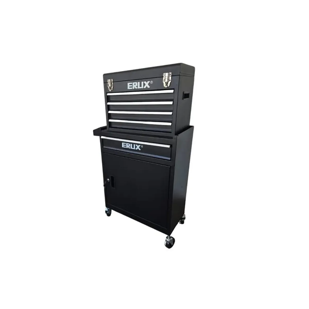 ALTERNATIVE - Gabinete Metálico Caja Porta Herramientas Con Ruedas Negro