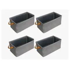 GENERICO - 4 X Bolsas Organizador Ropa Caja Plegable Asa Almacenamiento