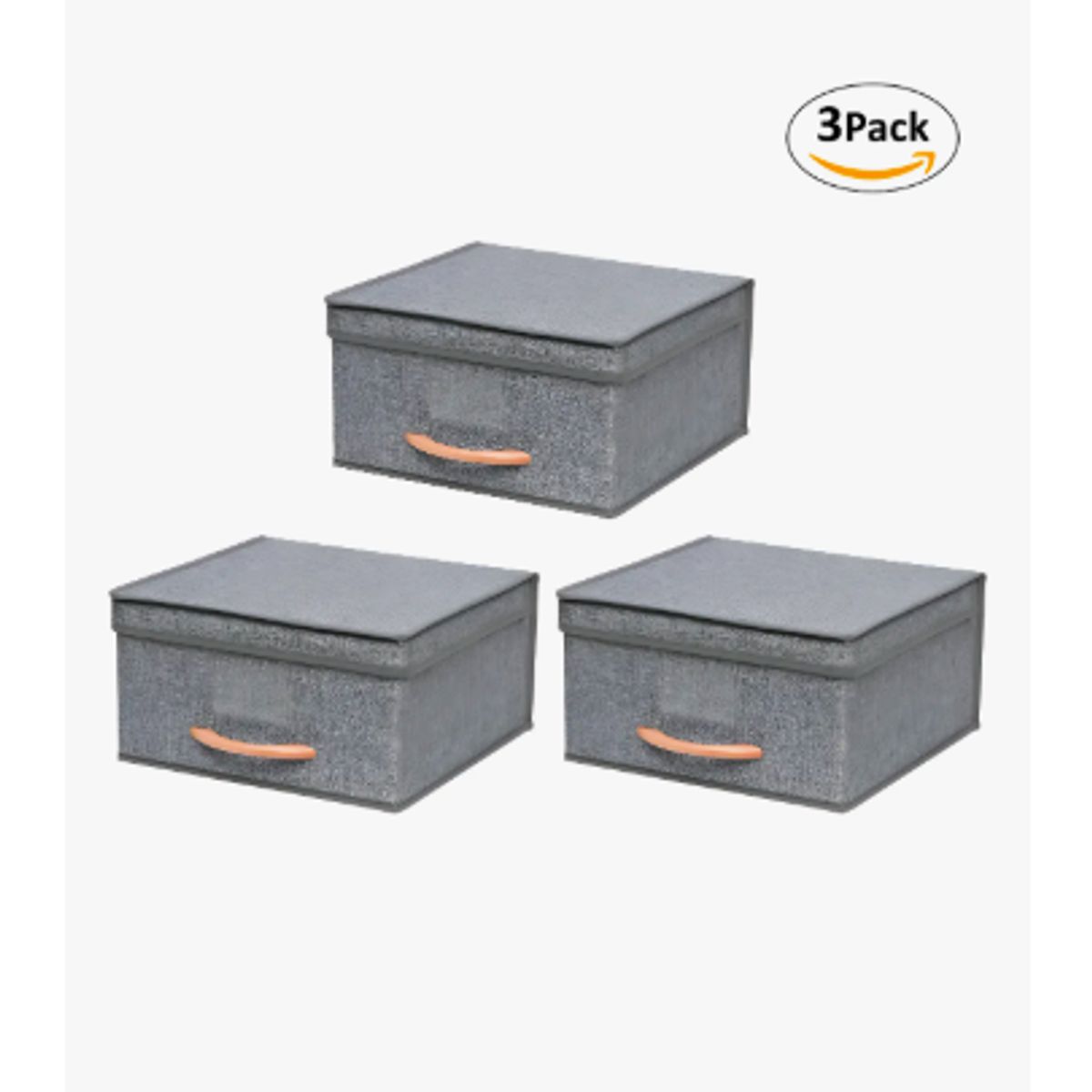 GENERICO - Pack 3 Cajas Organizadoras Plegables Closet Ropa