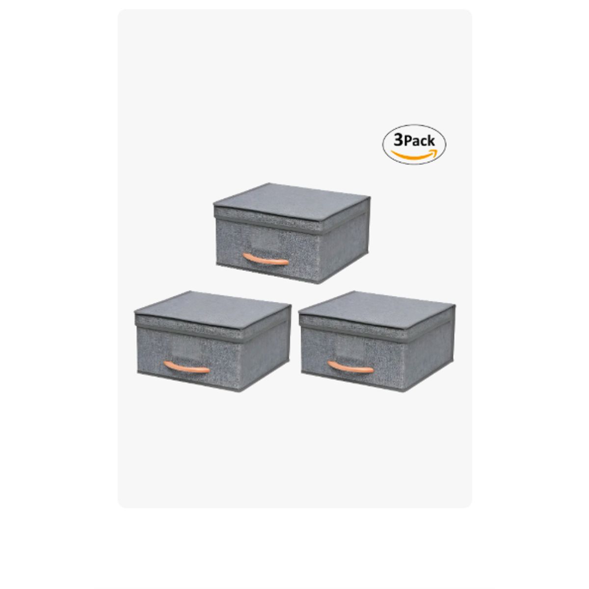 GENERICO - Pack 3 Cajas Organizadoras Plegables Closet Ropa