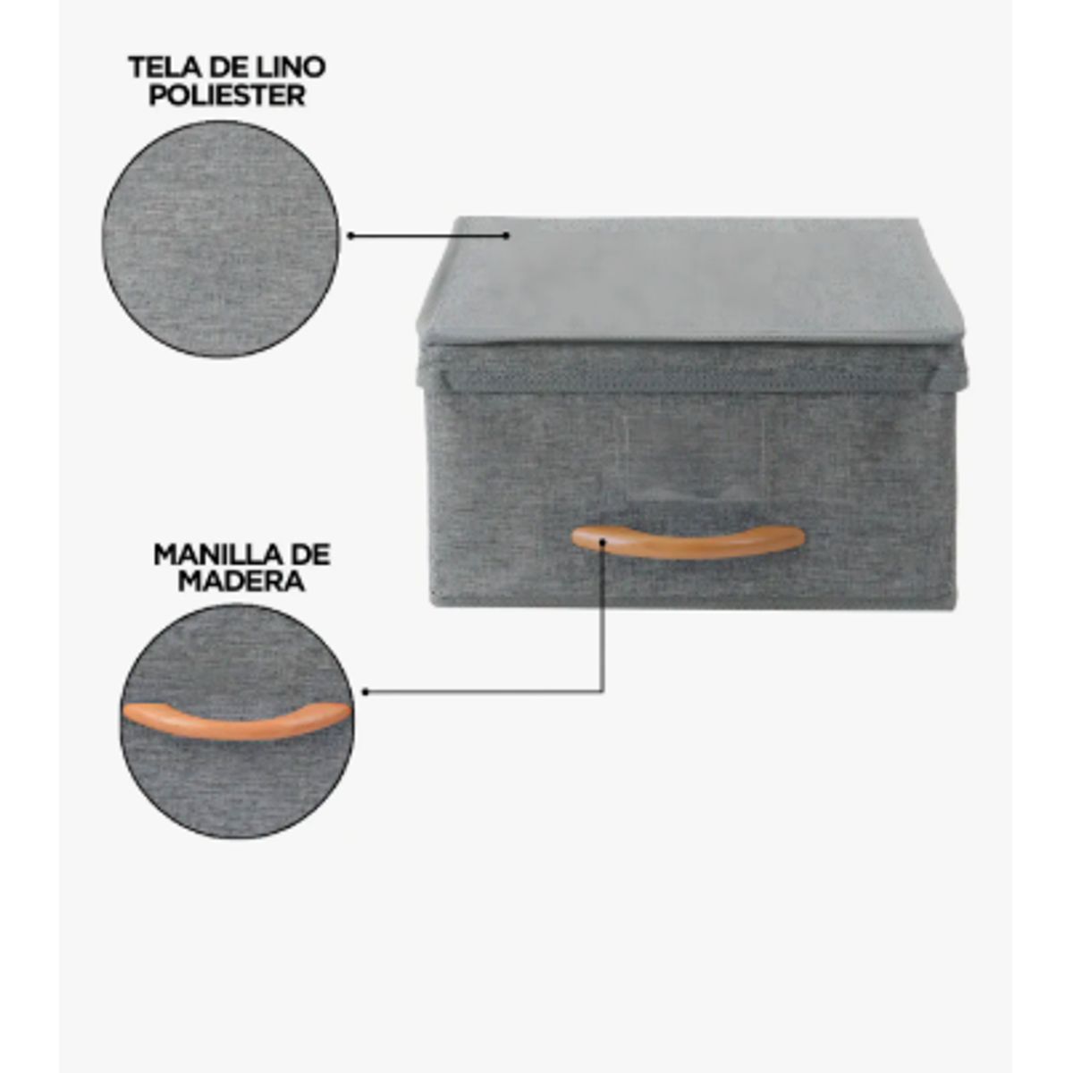 GENERICO - Pack 3 Cajas Organizadoras Plegables Closet Ropa