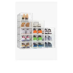 GENERICO - Caja Organizadora De Zapatos Set 4 Casatua Apilables Y Firme Color Blanco