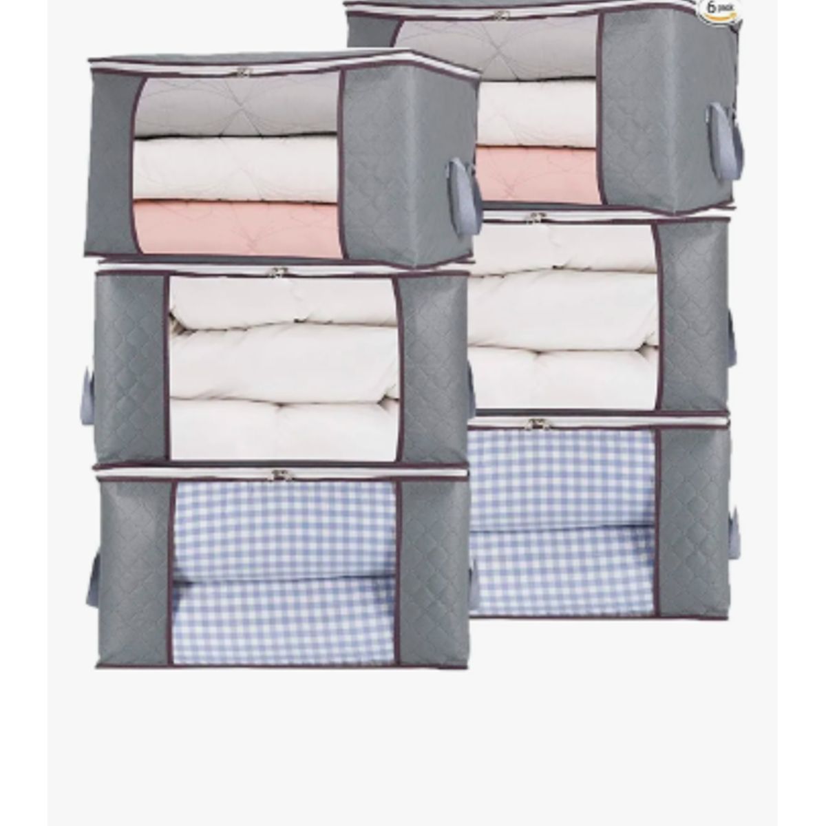 GENERICO - Set6 Bolsas Organizadoras Almacenamiento Ropa Sabanas