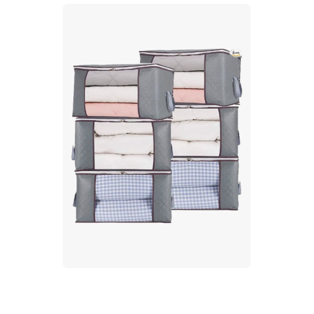 GENERICO - Set6 Bolsas Organizadoras Almacenamiento Ropa Sabanas