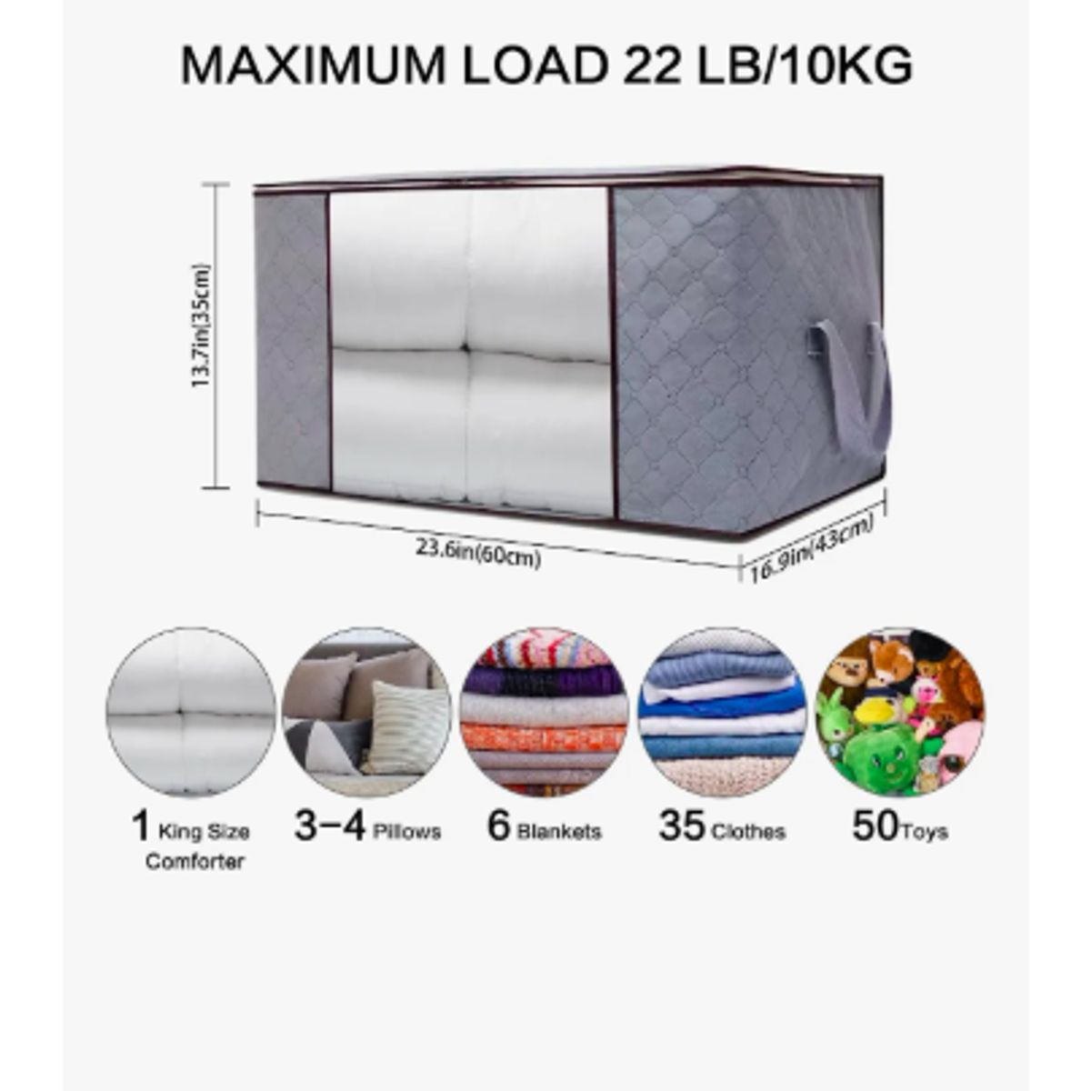 GENERICO - Set6 Bolsas Organizadoras Almacenamiento Ropa Sabanas