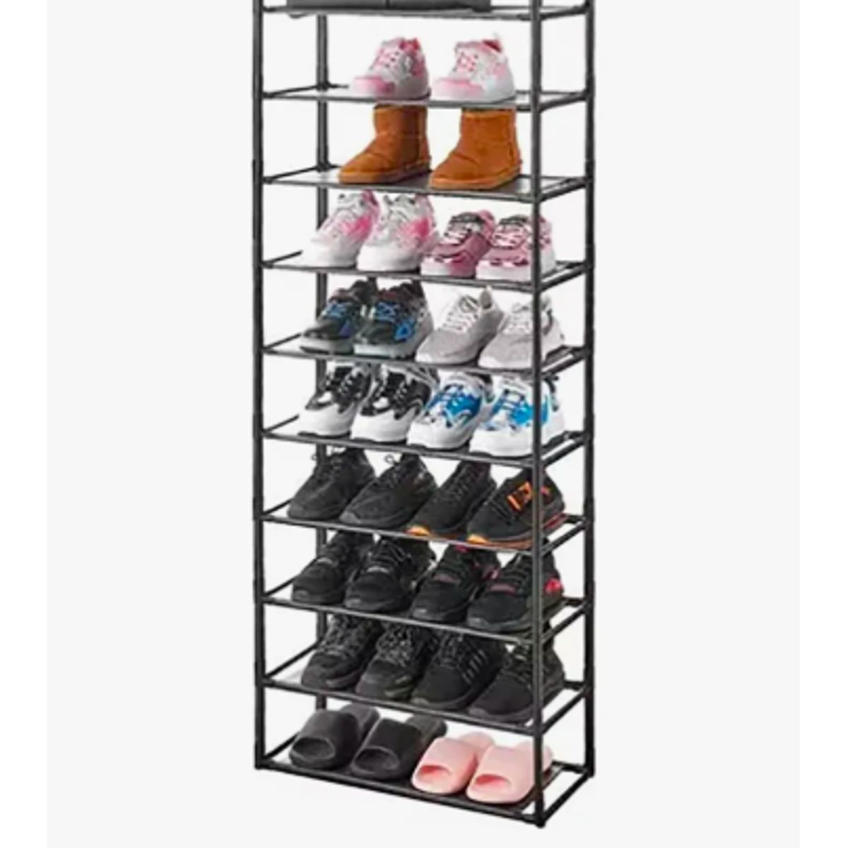 GENERICO - Zapatero Organizador De Zapatos 10 Pisos 20-30 Pares Negro