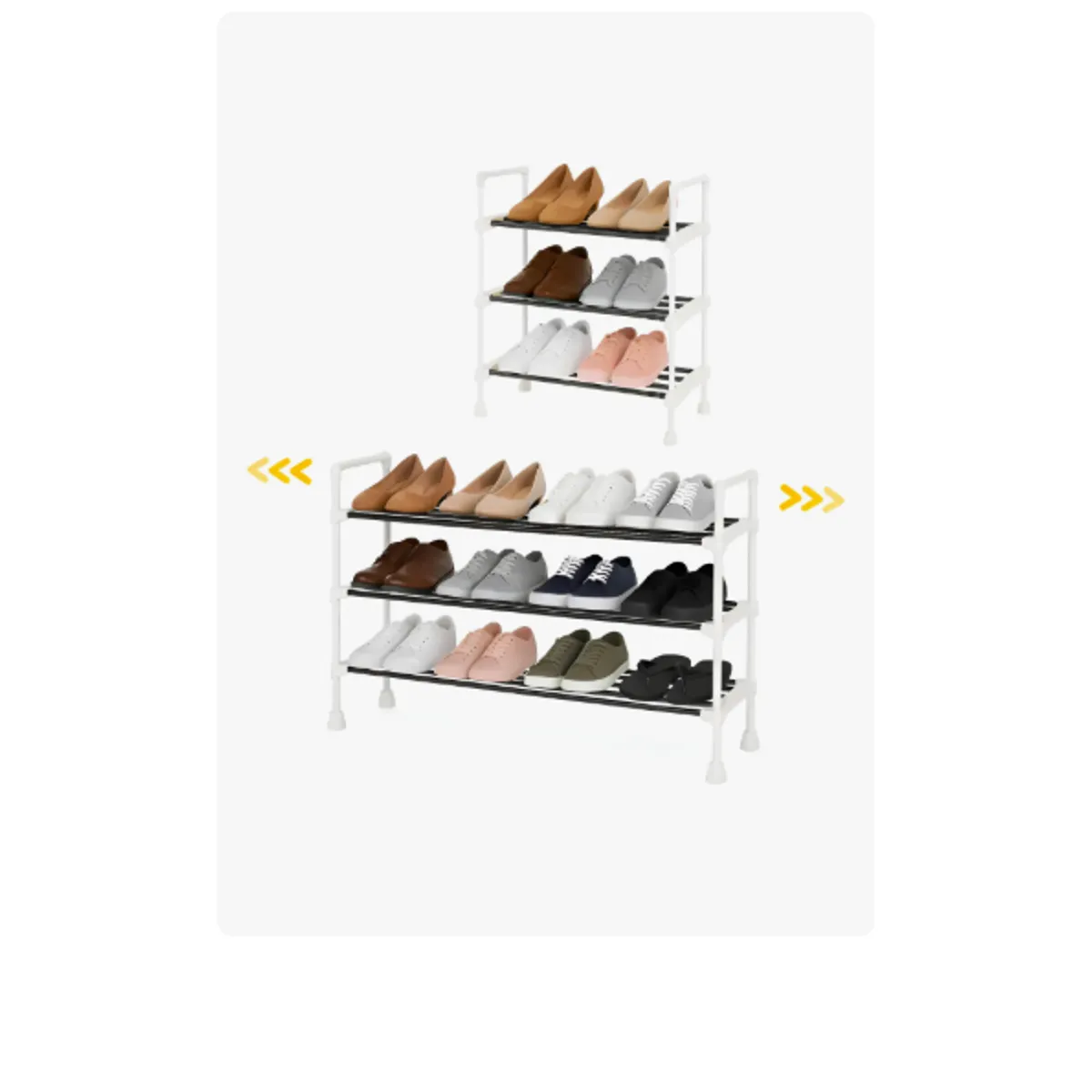 GENERICO - Rack Zapatero Extensible Simpel Organizador De Zapatos Ajustable De 6 A 12 Pares