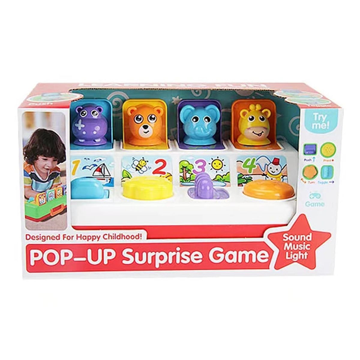 GENERICO - Juego Juguete Pop-up Didáctico Para Bebés Sonidos y Luces