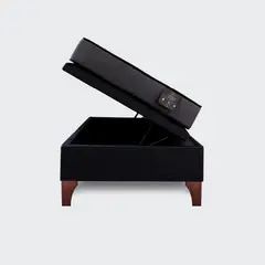 GENERICO - Cama Baúl 1 Plaza Europea Athenas Apertura Horizontal negro