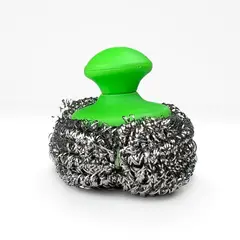 ALL CLEAN - PACK X 4 FREGADORA DE ACERO INOX CMANGO 2 UNIDADES-