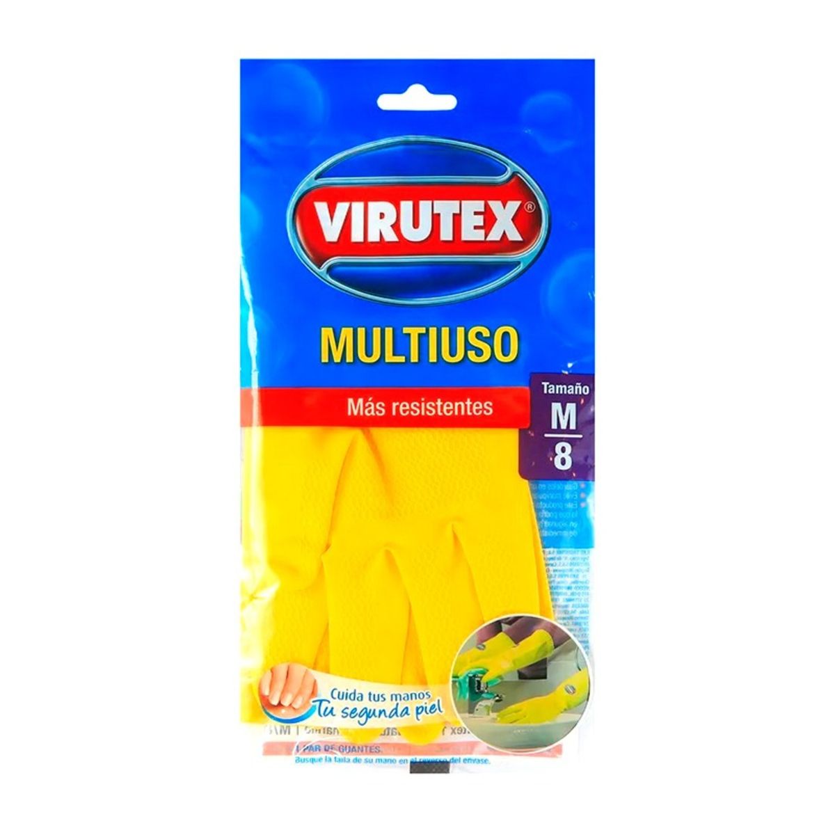VIRUTEX - PACK X 4 GUANTE MULTIUSO CLÁSICA TALLA M  VIRUTEX
