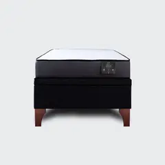 IVI HOME - Cama baúl 1,5 plazas europea Athenas apertura horizontal negro