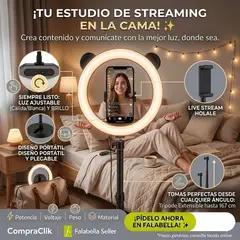 MOVI - ARO DE LUZ LED PORTATIL CON BASE REDONDA