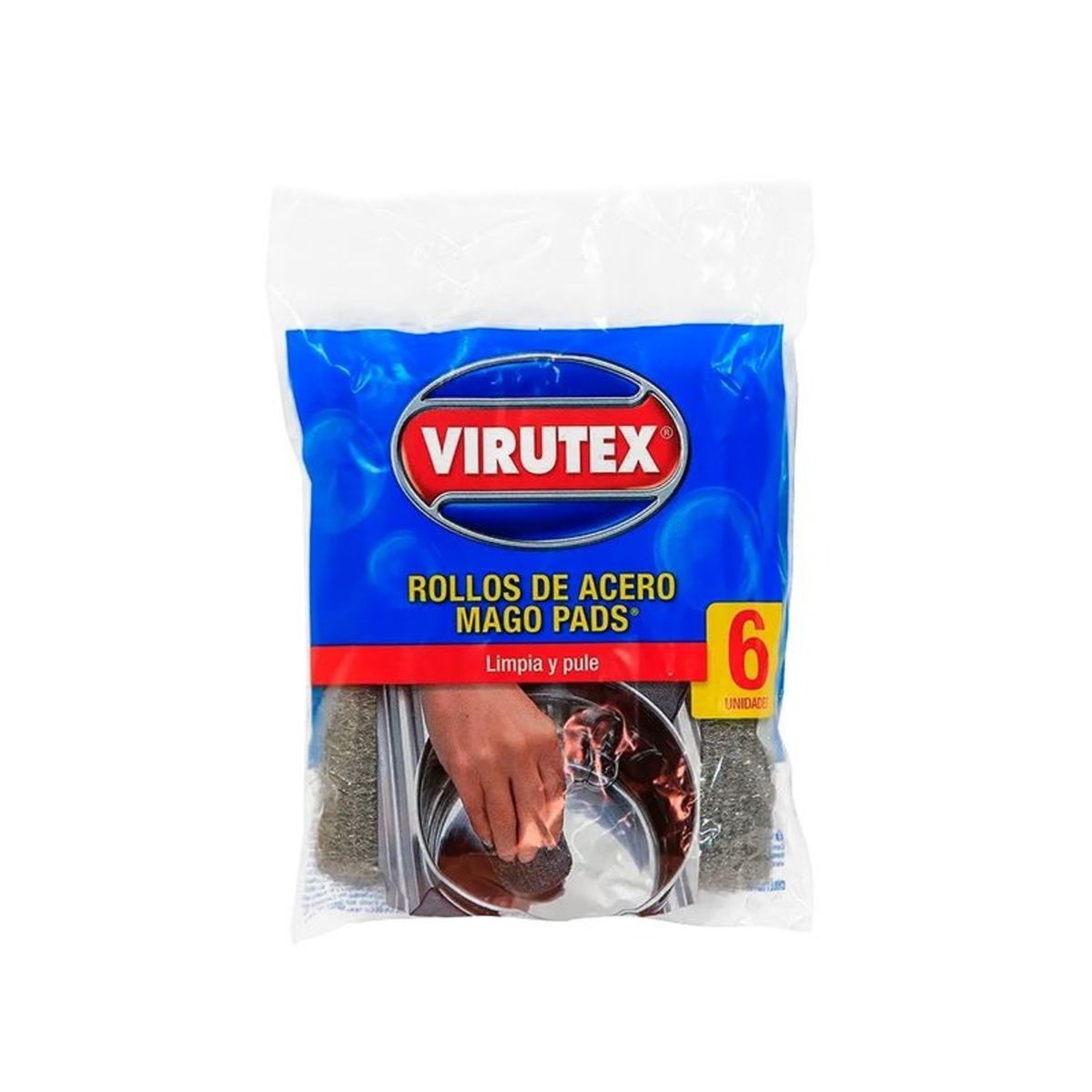 VIRUTEX - PACK X 4 ROLLOS DE ACERO 6 UND  MAGO PADS  VIRUTEX